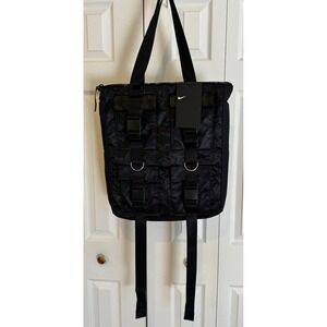 NEW Nike Air Max Black Tote Bag Utility Pockets College Travel Books BA5852-010